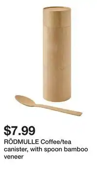 IKEA RÖDMULLE Coffee/tea canister, with spoon bamboo veneer offer