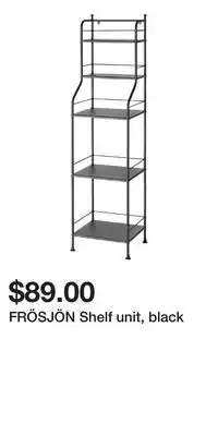 IKEA FRÖSJÖN Shelf unit, black offer