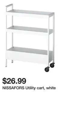 IKEA NISSAFORS Utility cart, white offer