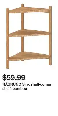 IKEA RÅGRUND Sink shelf/corner shelf, bamboo offer