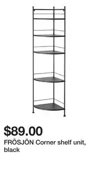 IKEA FRÖSJÖN Corner shelf unit, black offer