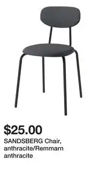IKEA SANDSBERG Chair, anthracite/Remmarn anthracite offer