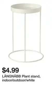 IKEA LÅNGNÄBB Plant stand, indoor/outdoor/white offer