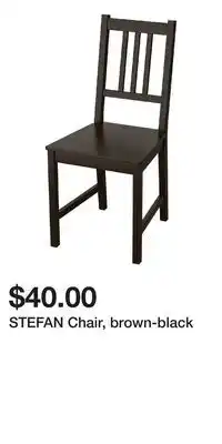 IKEA STEFAN Chair, brown-black offer