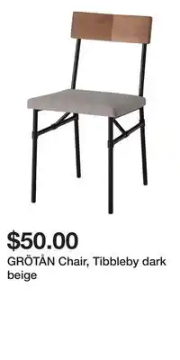 IKEA GRÖTÅN Chair, Tibbleby dark beige offer