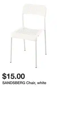IKEA SANDSBERG Chair, white offer
