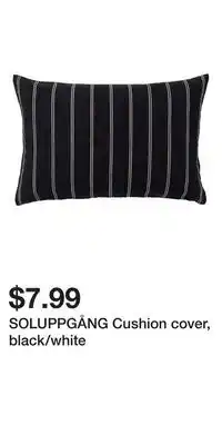 IKEA SOLUPPGÅNG Cushion cover, black/white offer