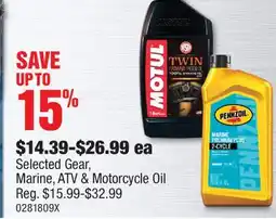 PartSource Selected Gear, Marine, ATV & Motorcycle Oil offer