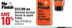 PartSource NuFinish Scratch Doctor & Liquid Polish offer