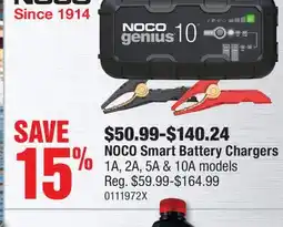 PartSource NOCO Smart Battery Chargers offer