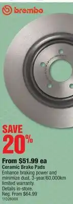 PartSource brembo Ceramic Brake Pads offer