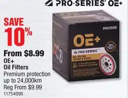 PartSource OE+ Oil Filters offer