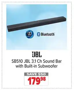 2001 Audio Video SB510 JBL 3.1 Ch Sound Bar with Built-in Subwoofer offer