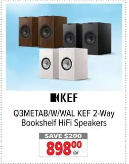 2001 Audio Video Q3METAB/W/WAL KEF 2-Way Bookshelf HiFi Speakers offer