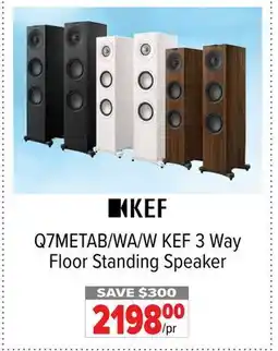 2001 Audio Video Q7METAB/WA/W KEF 3 Way Floor Standing Speaker offer