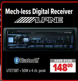 2001 Audio Video UTE73BT Alpine Mech-less Digital Receiver offer