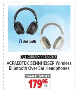 2001 Audio Video ACPAEBTBK SENNHEISER Wireless Bluetooth Over Ear Headphones offer