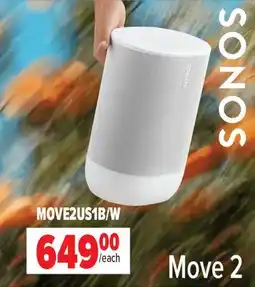 2001 Audio Video MOVE2US1B/W - PORTABLE SPEAKER VOICE BLACK offer