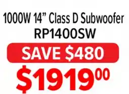 2001 Audio Video RP1400SW 1000W 14 Class D Subwoofer offer