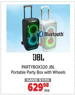 2001 Audio Video PARTYBOX320 JBL Portable Party Box with Wheels offer