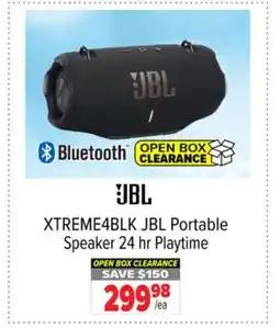 2001 Audio Video XTREME4BLK JBL Portable Speaker 24 hr Playtime offer