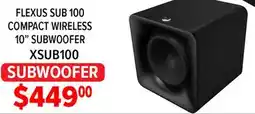 2001 Audio Video XSUB100 FLEXUS SUB 100 COMPACT WIRELESS 10 SUBWOOFER offer