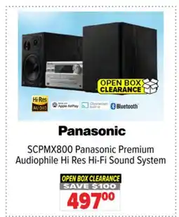 2001 Audio Video SCPMX800 Panasonic Premium Audiophile Hi Res Hi-Fi Sound System offer