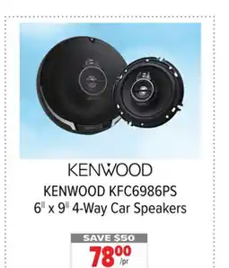 2001 Audio Video KFC6986PS KENWOOD 6 x 9 4-Way Car Speakers offer