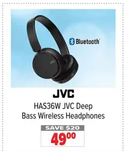 2001 Audio Video JVC HAS36W JVC Deep Bass Wireless Headphones offer