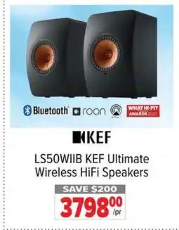 2001 Audio Video LS50WIIB KEF Ultimate Wireless HiFi Speakers offer