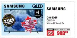 2001 Audio Video QN65Q8F QLED 4K Vision AI Smart TV offer