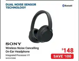 Visions Electronics SONY Wireless Noise Cancelling On-Ear Headphone offer