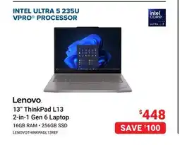 Visions Electronics Lenovo 13 ThinkPad L13 2-in-1 Gen 6 Laptop offer