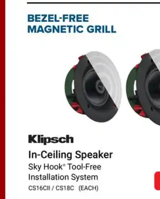 Visions Electronics Klipsch In-Ceiling Speaker 6.5 offer