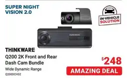 Visions Electronics Thinkware Q200 2K Front & Rear Dash Cam Bundle offer