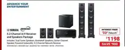 Visions Electronics YAMAHA 5.2-Channel A/V Receiver and Speakers Package offer