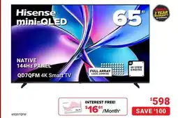 Visions Electronics NATIVE 144Hz PANEL QD7QFM 4K Smart TV offer