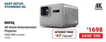 Visions Electronics 4K Home Entertainment Projector offer