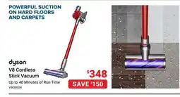Visions Electronics dyson V8 Cordless Stick Vacuum offer
