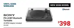 Visions Electronics PS-LX3BT Bluetooth Turntable offer