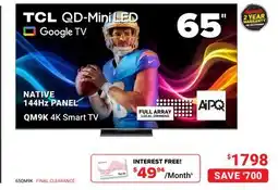 Visions Electronics NATIVE 144Hz PANEL 65 QM9K 4K Smart TV offer