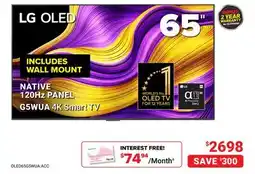 Visions Electronics LG 65 NATIVE 120Hz PANEL G5WUA 4K Smart TV offer