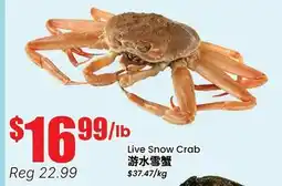 Terra Foodmart Live Snow Crab offer