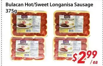 Bestco Food Mart Bulacan Hot/Sweet Longanisa Sausage offer