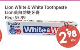 Fresh Palace Supermarket Lion White & White Toothpaste offer
