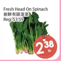 Fresh Palace Supermarket Fresh Head On Spinach offer