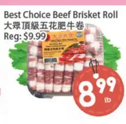 Fresh Palace Supermarket Best Choice Beef Brisket Roll offer