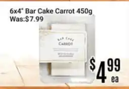 Nations Fresh Foods 6x4 Bar Cake Carrot offer