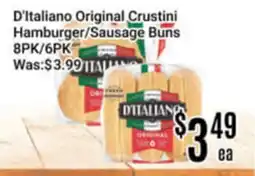 Nations Fresh Foods D'Italiano Original Crustini Hamburger/Sausage Buns offer