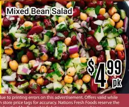 Nations Fresh Foods Mixed Bean Salad offer
